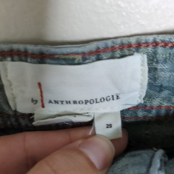 BY ANTHROPOLOGIE The Wanderer Sage Green Leaf Print Jacquard Pants Women's 29 - Picture 4 of 6